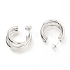 Tarnish Resistant 304 Stainless Steel Half Hoop Earrings EJEW-C501-18P-2