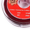 2-Ply Round Waxed Cotton Thread Cords YC-T004-01A-10-2