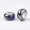 Electroplate Porcelain Beads X-PORC-T003-01-3