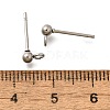 201 Stainless Steel Stud Earring Findings STAS-R156-01P-02-2