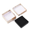 Floral Oil Painting Print Square Cardboard Jewelry Boxes CBOX-A010-01A-07-3