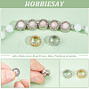 HOBBIESAY 60Pcs 2 Colors Alloy Rhinestone Bead Frame FIND-HY0002-51-4