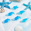 ARRICRAFT 6Pcs 2 Style Glass Dolphin Display Decorations DJEW-AR0001-07-5