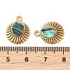 304 Stainless Steel Natural Paua Shell Pendants STAS-L288-07G-01-3
