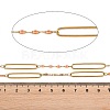 304 Stainless Steel Enamel Dapped Chain Oval Link Chains CHS-K021-15G-01-3