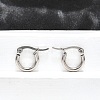 Tarnish Resistant 304 Stainless Steel Hoop Earrings EJEW-F105-36P-4