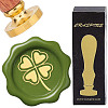 Brass Wax Seal Stamps with Wood Handle AJEW-WH0412-0148-1