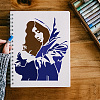 1Pc PET Hollow Out Drawing Painting Stencils DIY-FG0005-25A-5