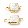 Baroque Natural Keshi Pearl Connector Charms PEAR-P004-02KCG-3