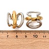 Triple C-Shaped 304 Stainless Steel Two Tone Cuff Earrings EJEW-A131-04A-GP-5