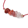Gemstone Braided Bead Bracelet BJEW-JB11013-07-3