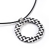 Raffia Woven Pendants Necklaces NJEW-JN02359-02-2