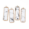 Natural Howlite Pendants G-S359-386A-1