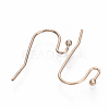 Brass Earring Hooks KK-S340-58LG-2