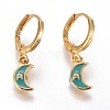Brass Hoop Earrings EJEW-I230-09G-2