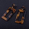 Alloy and Cellulose Acetate(Resin) Dangle Earrings X-EJEW-G216-D02-4