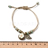 Adjustable Handmade Porcelain Flower Beads Braided Beads Bracelets WGFB2A7-09-4