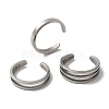 Non-Tarnish 3Pcs 3 Style 304 Stainless Steel Cuff Toe Rings RJEW-G100-05P-01-1