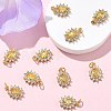 SHEGRACE Brass Micro Pave Cubic Zirconia Pendants XGRQ2O150-446C-G-4