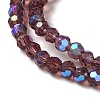 Electroplate Transparent Glass Beads Strands EGLA-A035-T3mm-L13-3