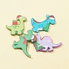 4Pcs 4 Styles Printed Opaque Acrylic Pendants MACR-FS0001-55-2