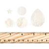 56Pcs 5 Styles Natural Capiz Shell Pendants SHEL-FS0001-08-5