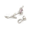Brass Micro Pave Cubic Zirconia Fold Over Clasps KK-U059-08P-2