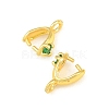 Brass Micro Pave Cubic Zirconia Ice Pick and Pinch Bails X-KK-G557-44G-2