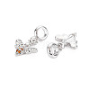 Rack Plating Alloy European Dangle Charms MPDL-N039-120-2