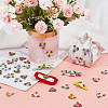   160Pcs 8 Colors Flower Pattern Water Soluble Computerized Embroidery Appliques DIY-PH0013-98-5