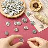 50Pcs 10 Styles Alloy Shank Buttons BUTT-CJ0001-09-5
