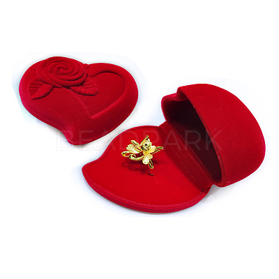 2Pcs Velvet Organizer Ring Boxes CON-LP0001-82-1