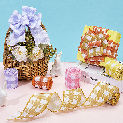 5Rolls 5 Colors Linen Ribbon OCOR-PH0006-73-1