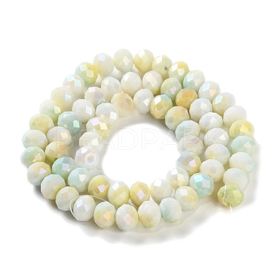 Electroplate Glass Beads Strands LAMP-S068-02N-1