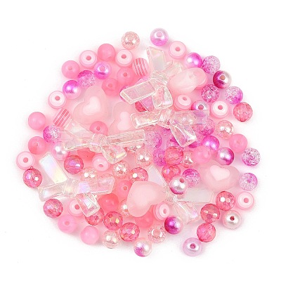 100Pcs 8 Styles Resin Beads RESI-FP0001-48-1