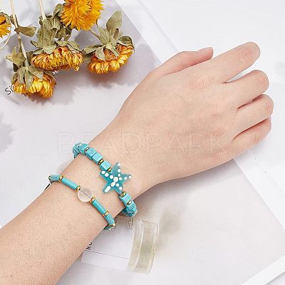 10 Strands 5 Style Synthetic Turquoise Beads G-OC0002-15-1