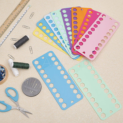 16Pcs 8 Colors Plastic Embroidery Thread Plate DIY-GL0004-64-1