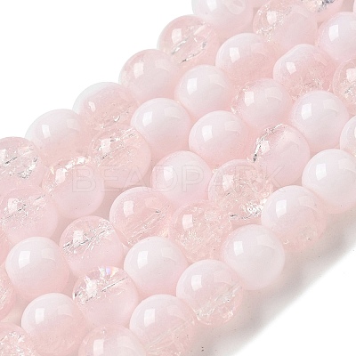 Crackle Glass Beads Strands GLAA-U001-8mm-12-1