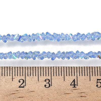 Electroplate Transparent Glass Beads Strands EGLA-P061-04C-AB18-1