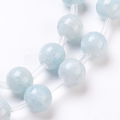 Natural Dyed Marble Beads Strands G-I203-A-8mm-1-1