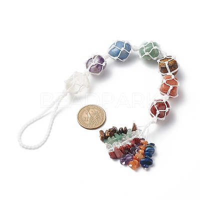 7 Chakra Gemstone Hanging Decorations HJEW-JM00805-04-1