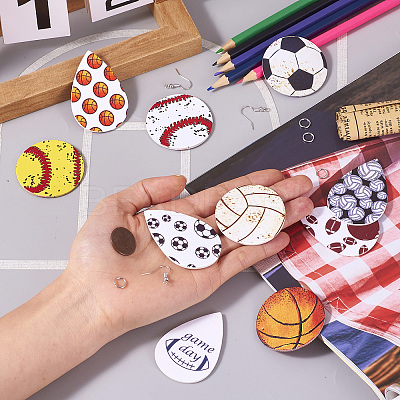 DIY Sport Style Earring Making Kit DIY-TA0006-46-1