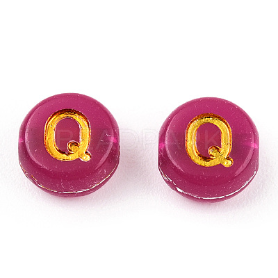 Plating Acrylic Beads OACR-P017-A01-1
