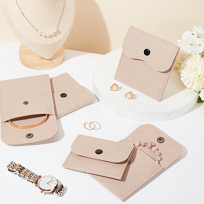 12Pcs 4 Styles Portable Felt Card Cover Bag ABAG-GA0001-21D-1