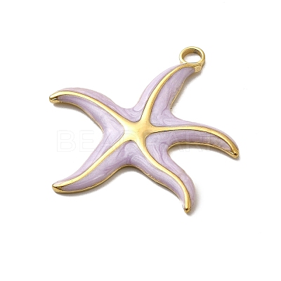 304 Stainless Steel Enamel Pendants STAS-I355-11G-03-1