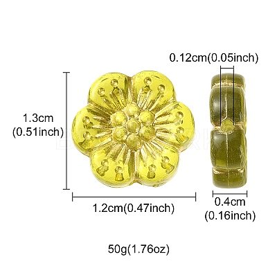 Plating Acrylic Beads PACR-YW0001-09-1