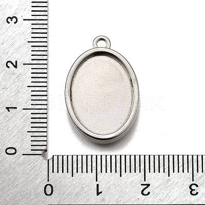 304 Stainless Steel Pendant Cabochon Settings STAS-S181-02P-E-1