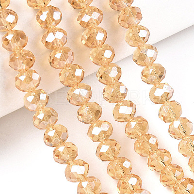Electroplate Glass Beads Strands EGLA-A034-T6mm-A30-1