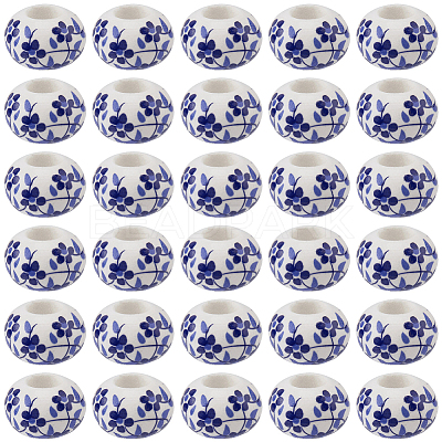 60Pcs Handmade Porcelain European Beads PORC-SC0001-25B-1