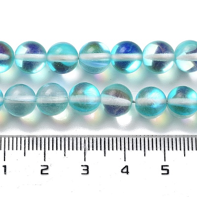 Synthetic Moonstone Beads Strands G-P528-J02-17-1